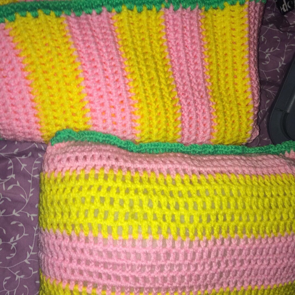 Handmade baby blankets and pillows